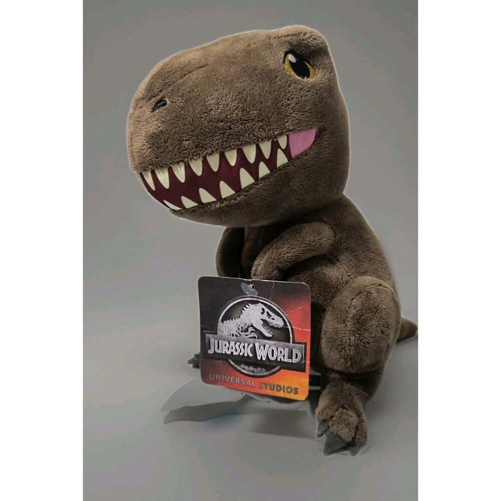 T Rex Plush Dinosaur Universal Studios Jurassic World Stuffed  Toy Brown